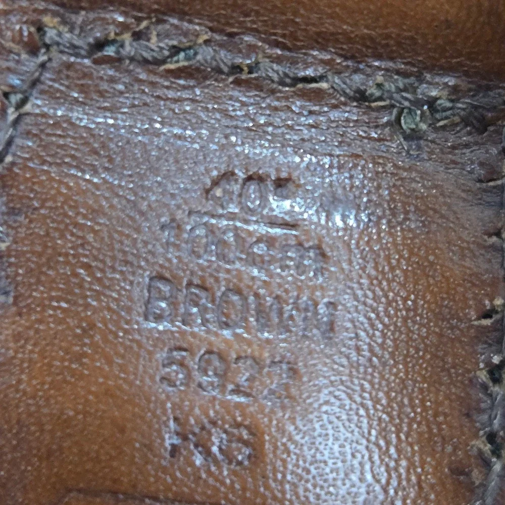Coach Braided Belt Mens 40 Brown Woven Leather Solid Brass Buckle 5922 Classic